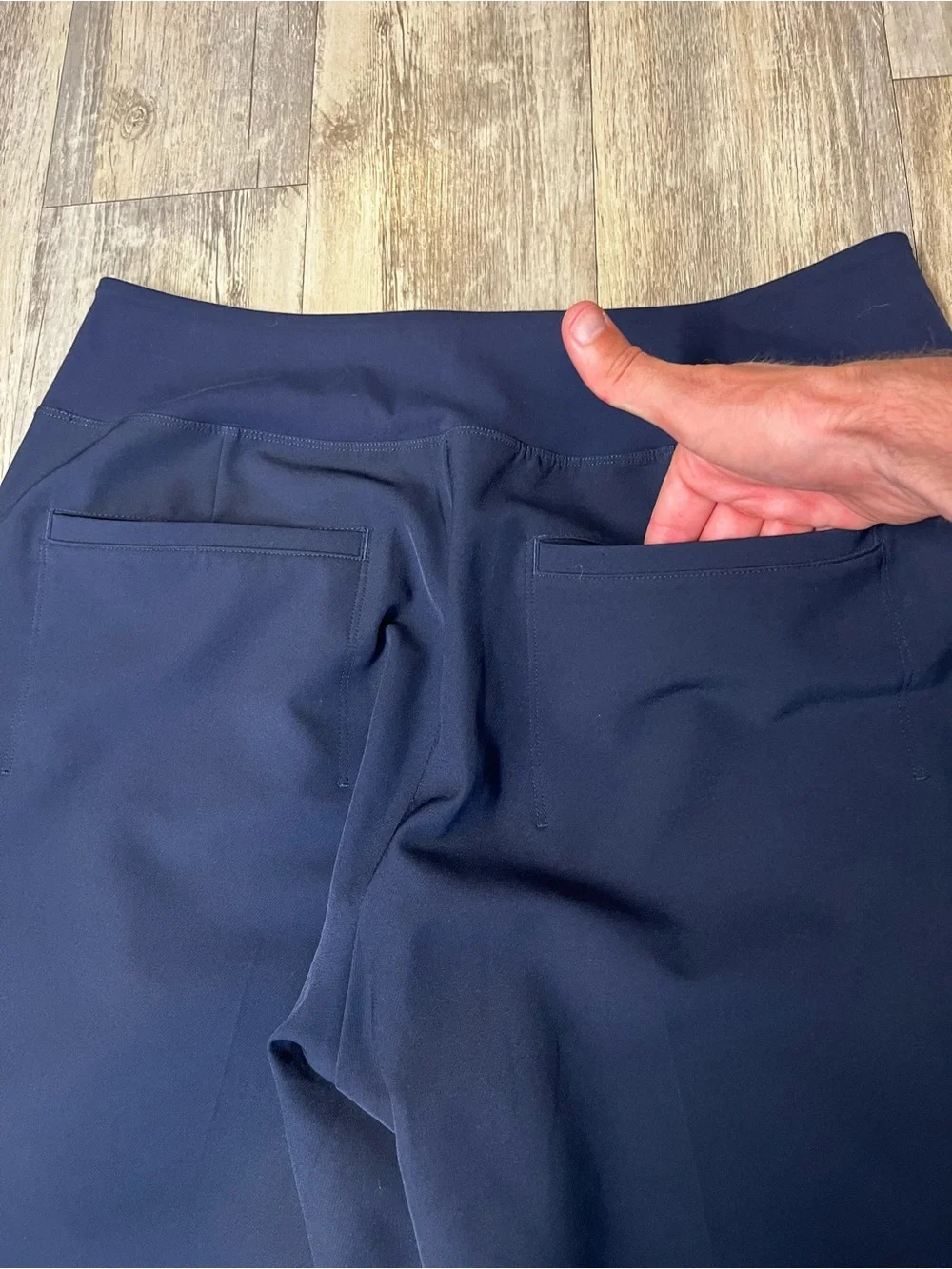 Athleta Endless High Rise Pant Navy Blue Casual Travel Women’s Size 12